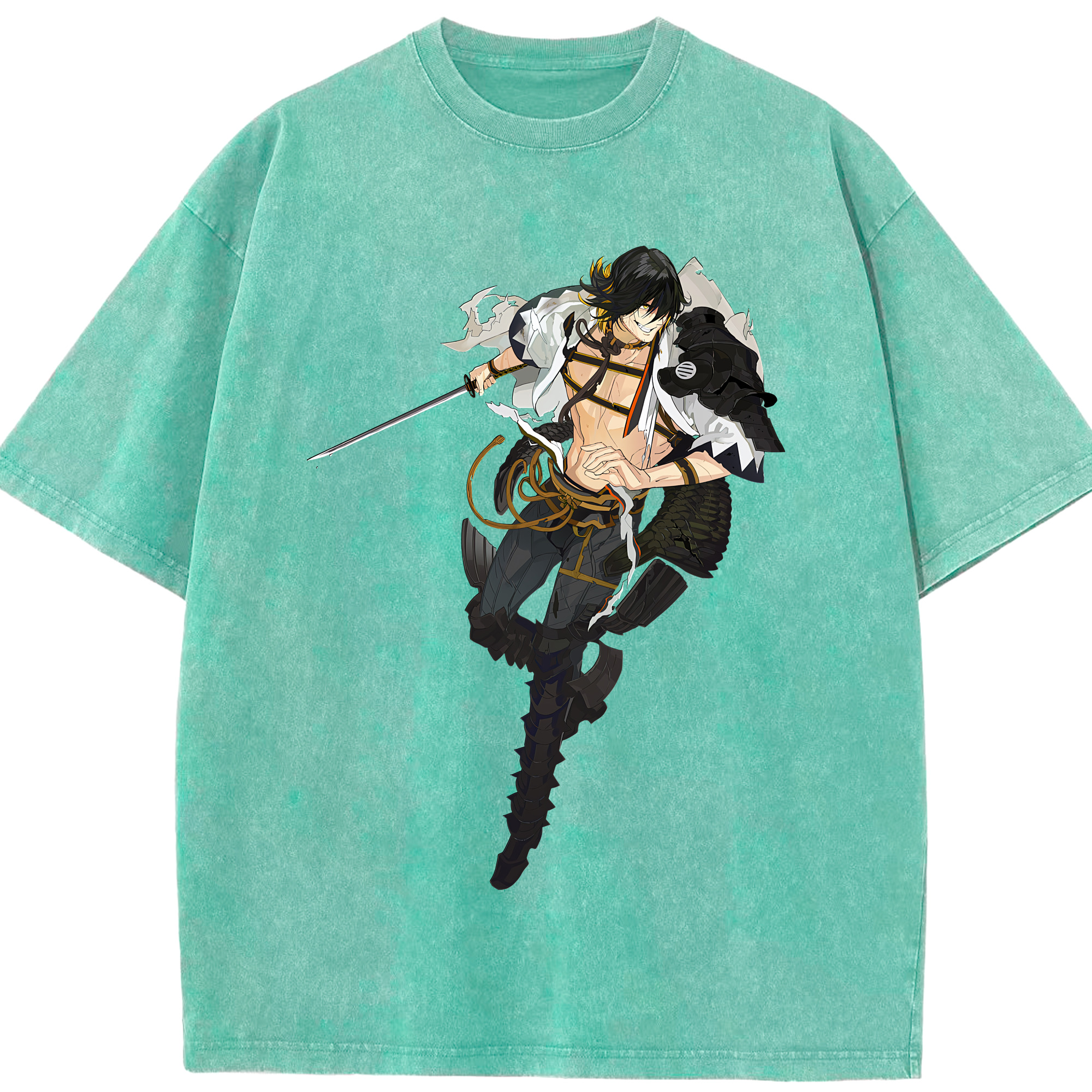 （画像用） 刀剣乱舞 Touken Ranbu 綿100% ヴィンテージ風 半袖Tシャツ（フロントプリント）